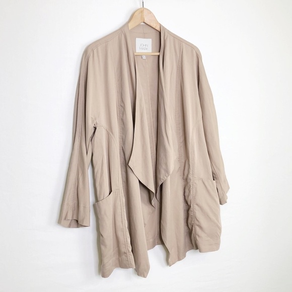 John Mark tan Open closure waterfall jacket - Picture 7 of 7